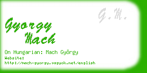 gyorgy mach business card