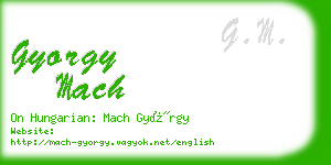 gyorgy mach business card